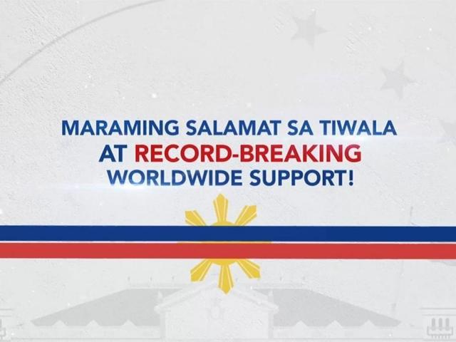 Maraming salamat sa tiwala at record-breaking worldwide support!