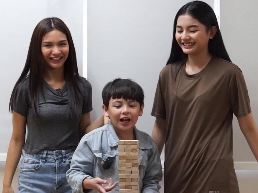 Forever Young: Jenga game with Euwenn Mikaell, Althea Ablan, and ...