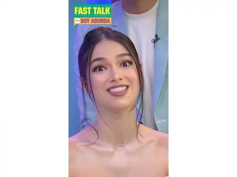 Get that bag, girl! shorts Fast Talk With Boy Abunda GMA Entertainment