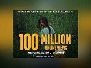 Balota 100M online views 