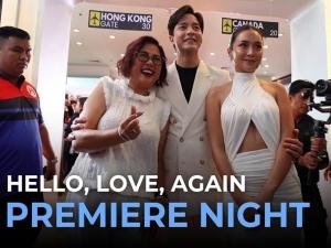 Alden Richards Kathryn Bernardo and Cathy Garcia Sampana in Hello Love Again world premiere