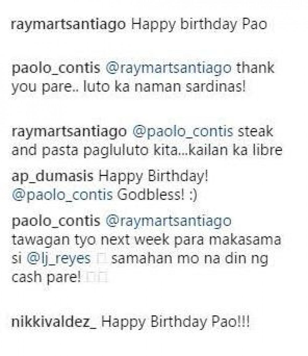 Read Paolo Contis Super Sweet Reply To Gf Lj Reyes Who Missed His