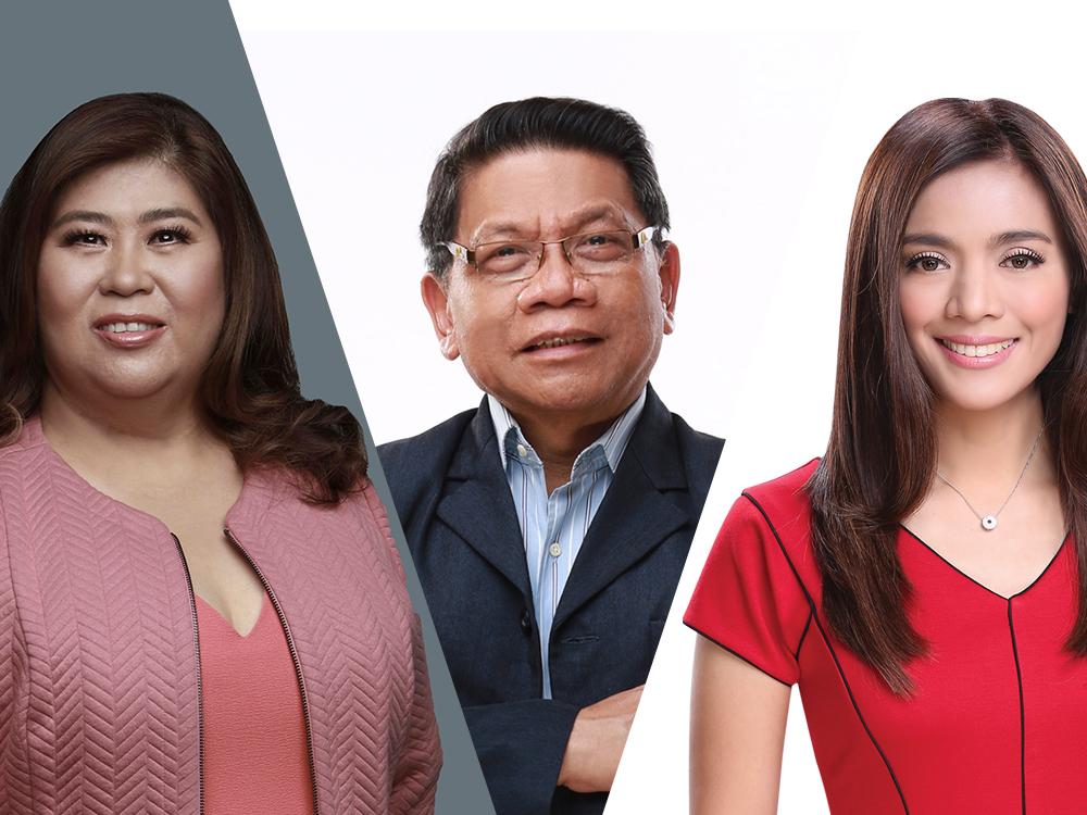 Jessica Soho, Mike Enriquez, and Vicky Morales