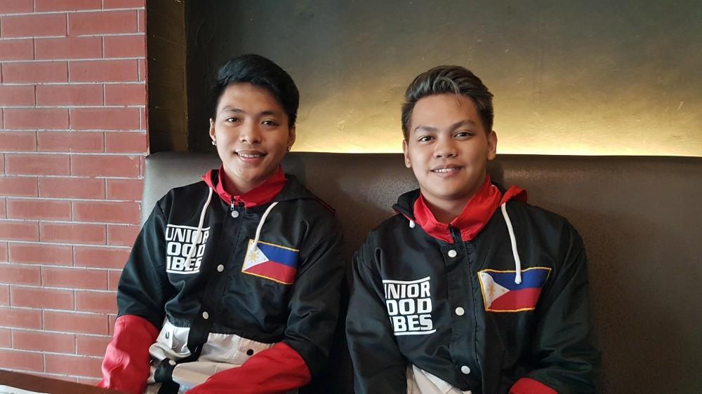 Junior Good Vibes members, John Brett Sornit (left) and Yobhel Cortez (right)