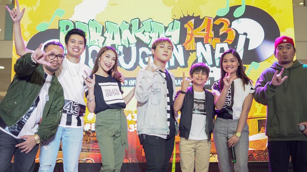 (L-R) Harlem, Kimpoy, Krizza, Jin Ho, John Kenneth, Melbelline and Gloc 9