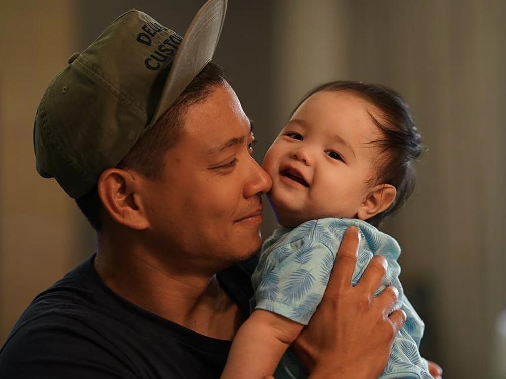 Drew Arellano and Baby Leon