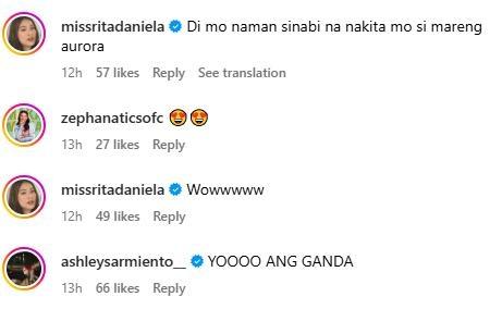 Followers and friends commented on Zephanie s  Northern lights picture