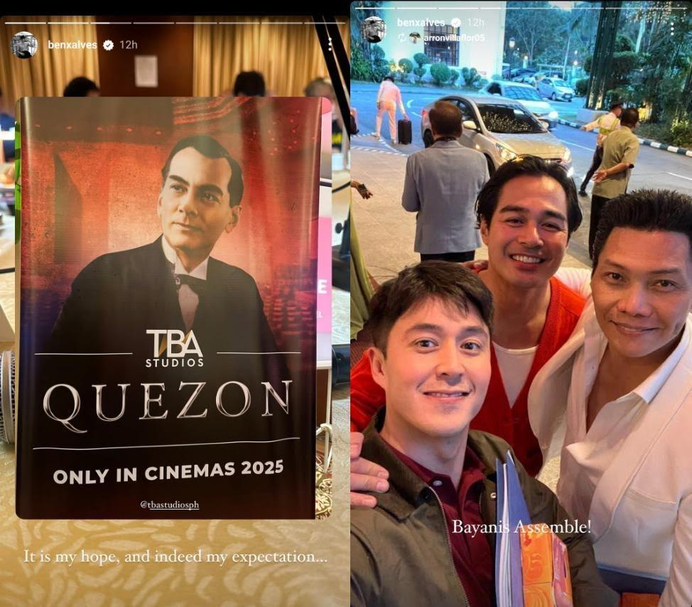 Benjamin Alves Instagram story about Quezon