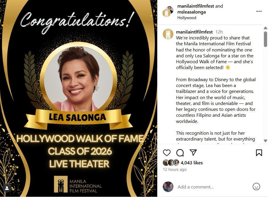 Lea Salonga to receive her Hollywood Walk of Fame star | GMA Entertainment
