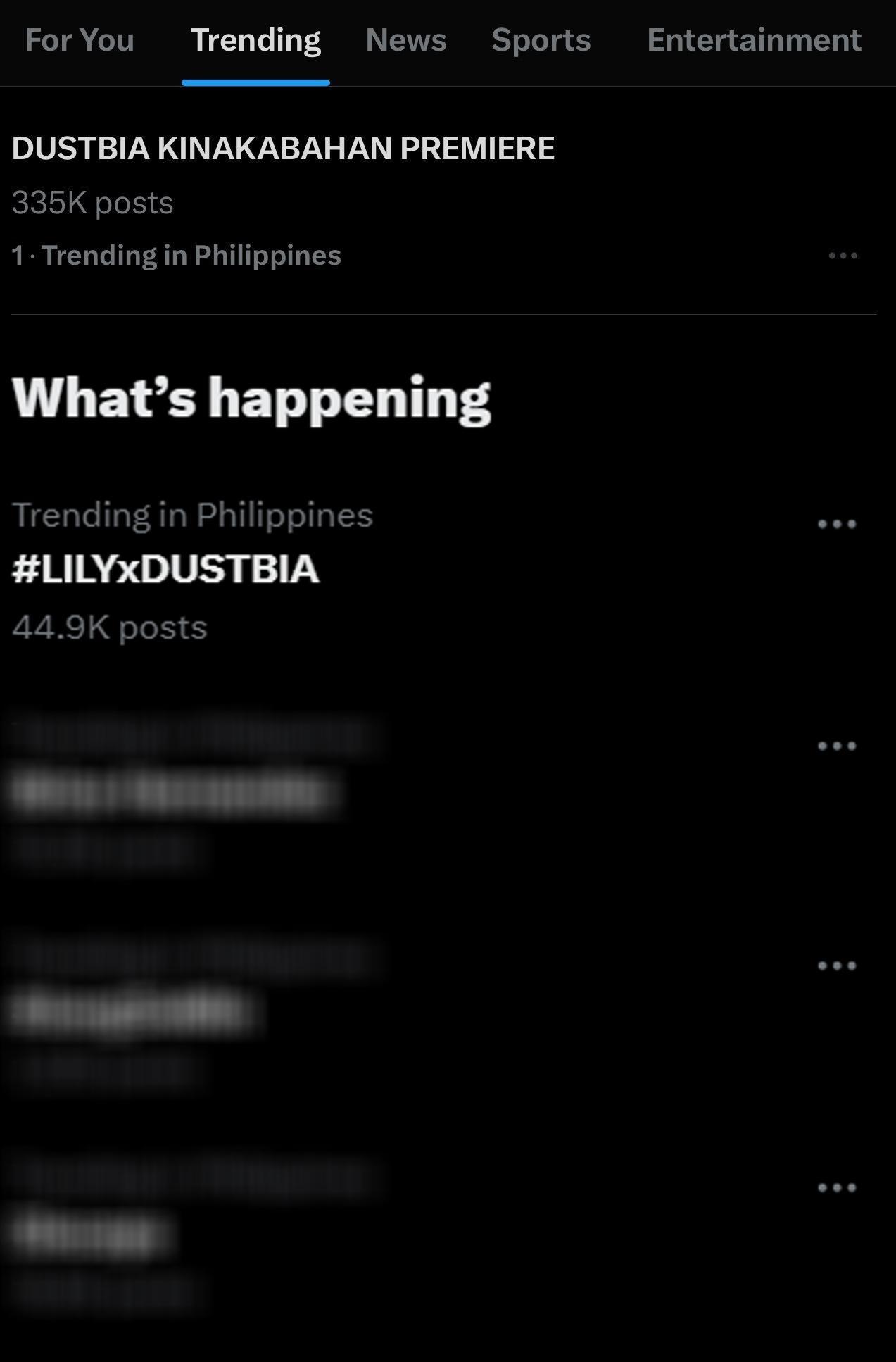 DustBia trends on X