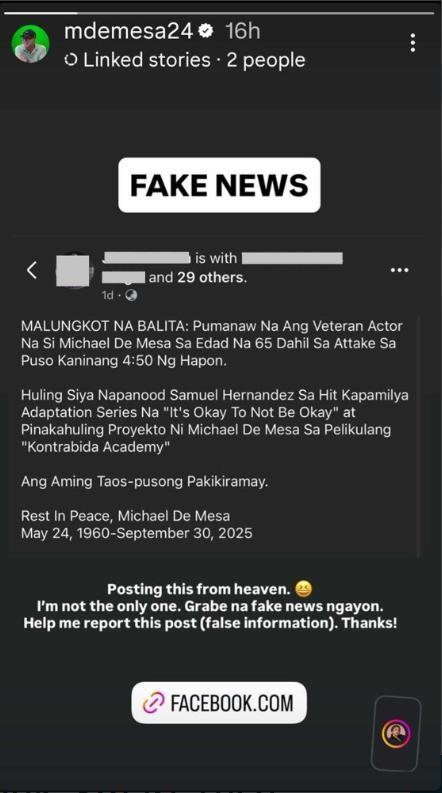 Michael de Mesa death hoax