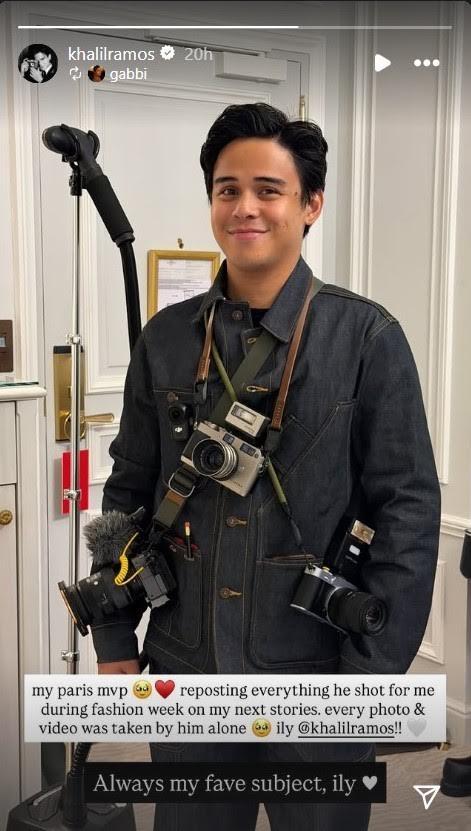 gabbi garcia and khalil ramos instagram story