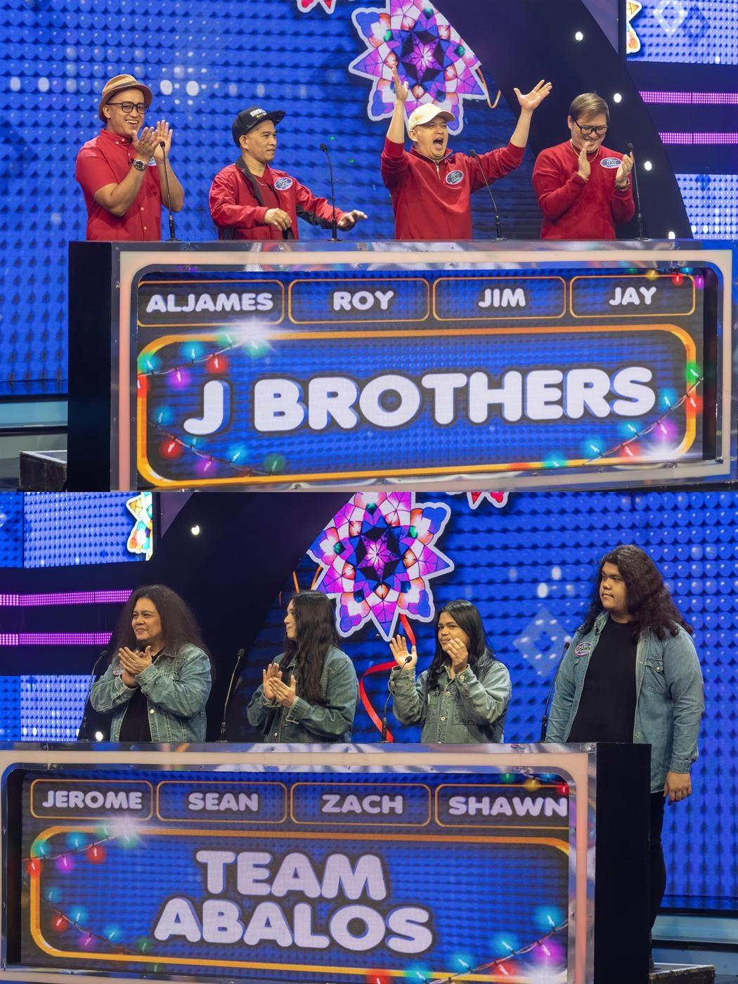 J Brothers and Team Abalos in Family Feud