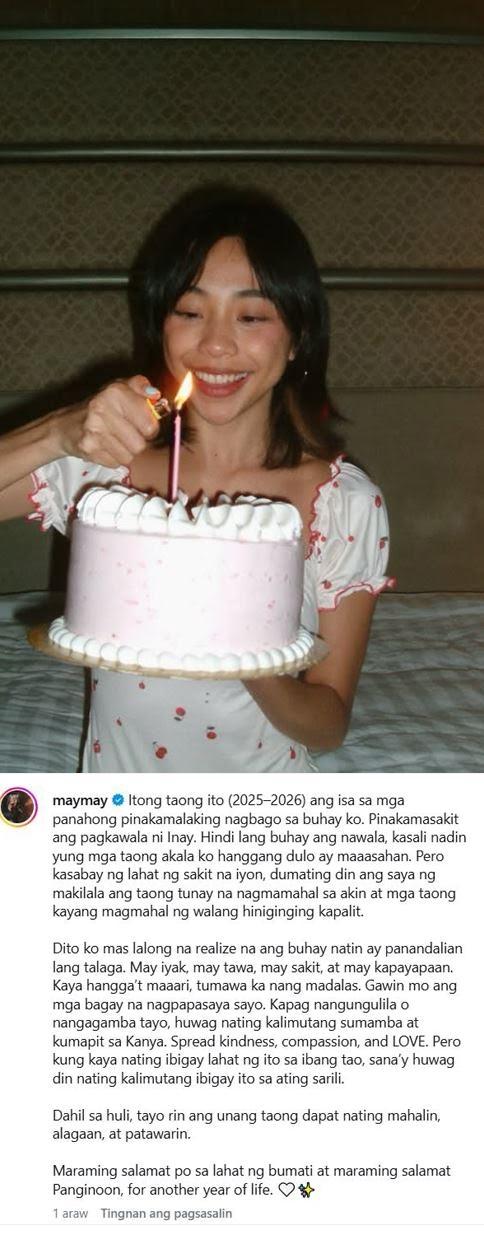Maymay Entrata s birthday reflection