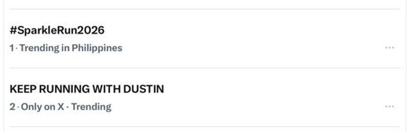 Sparkle Run trends on X