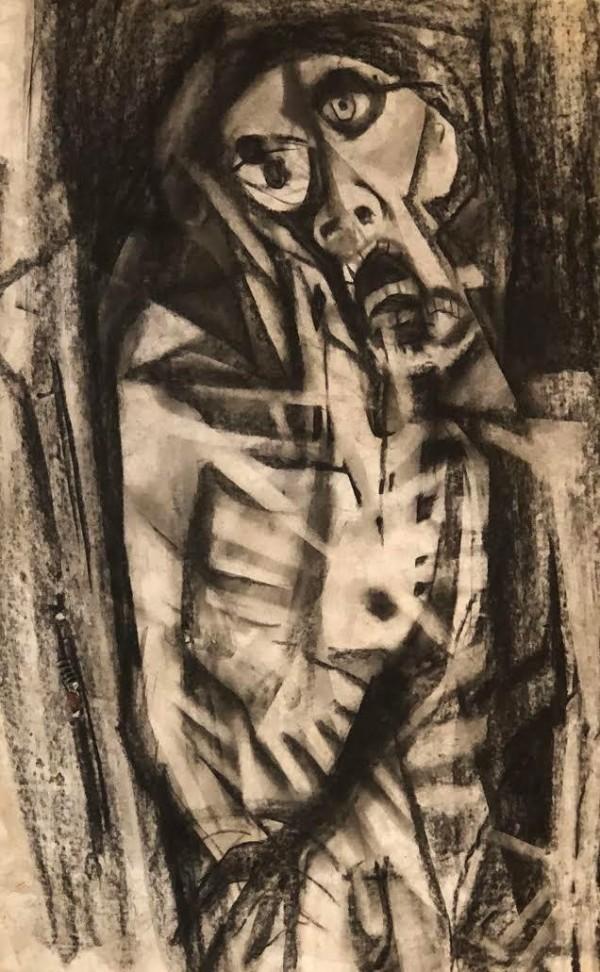 One of the expressionistic figurative paintings of the late Onib OlmedoPhoto by: Jojo Gloria