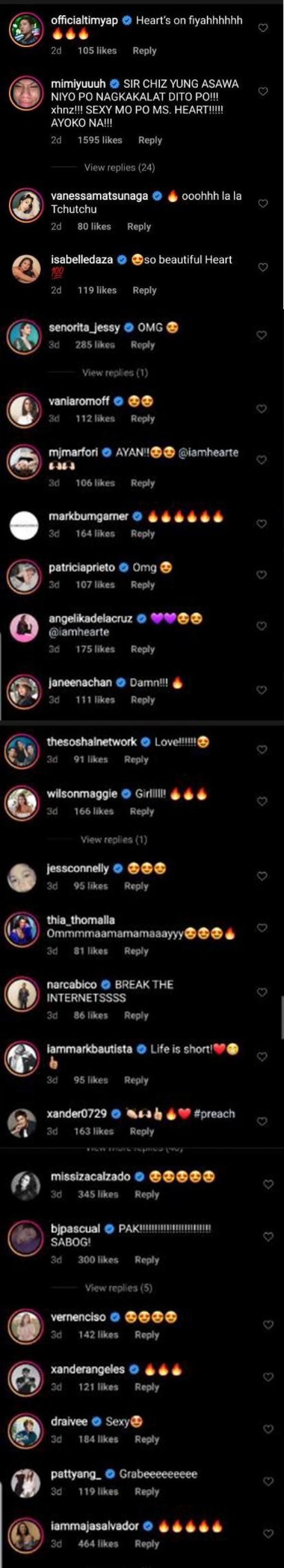 Celebrities react to Heart Evangelista's sexy IG photo