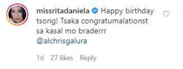 Rita Daniela greets My Special Tatay costar Alchris Galura on his birthday