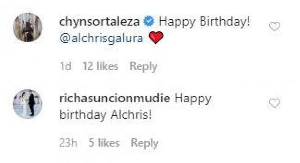 Chynna Ortaleza and Rich Asuncion also greeted Alchris on his birthday
