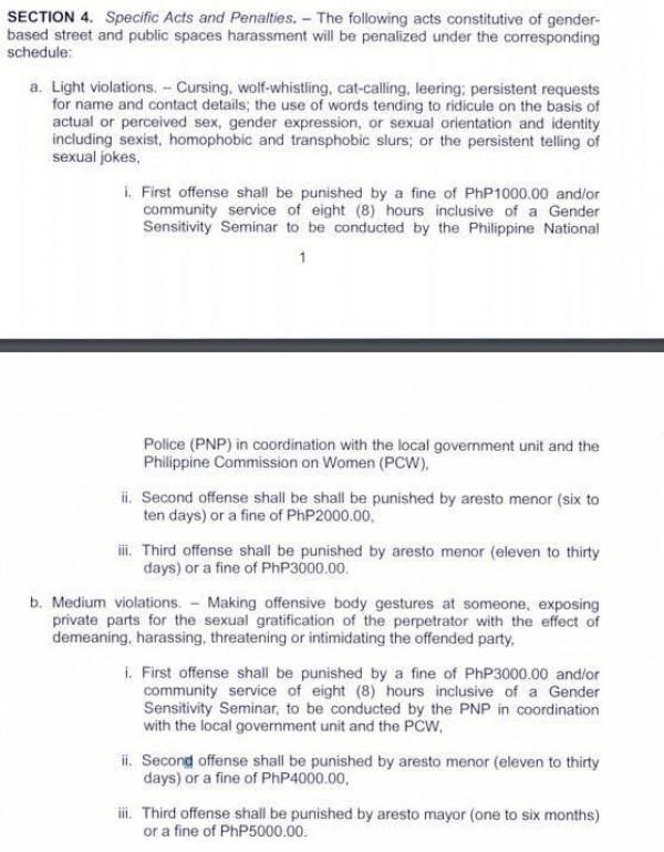 Section 4 of Safe Streets & Public Spaces Act