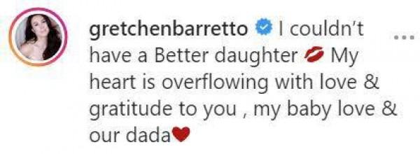 Gretchen Barretto's response to Dominique's message