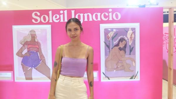 Pinay illustrator Soleil Ignacio and her artworks displayed at the Speak Up, Girl event