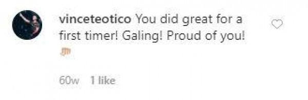 Vince Teotico praising Chariz Solomon's skills in playing golf