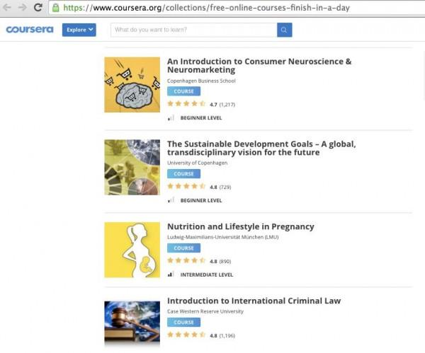 Coursera website