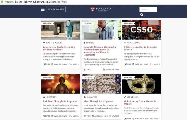 Harvard University website