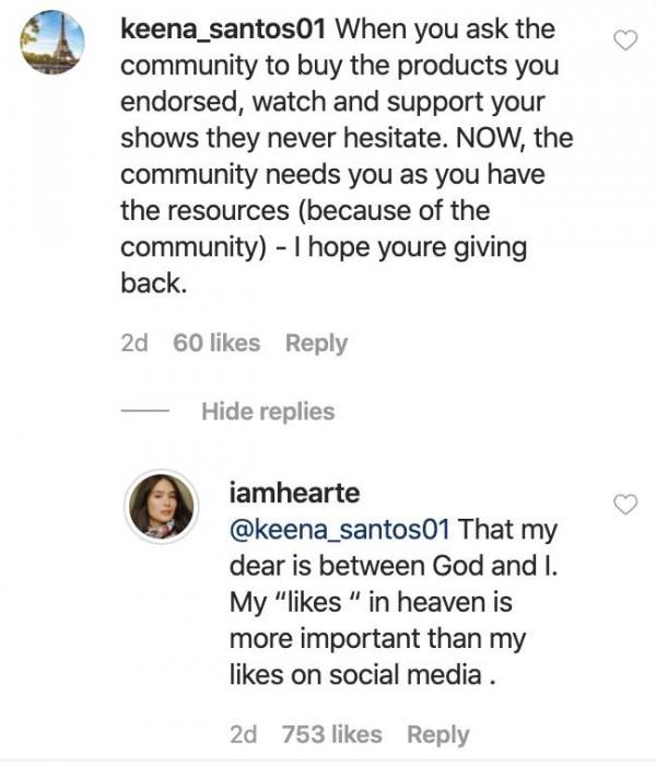 Heart Evangelista Replies To Negative Comments On Instagram