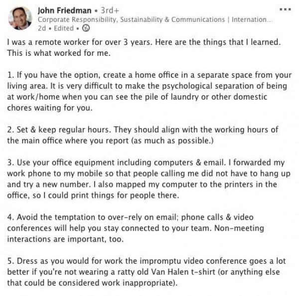 Source: John Friedman (Linkedin)