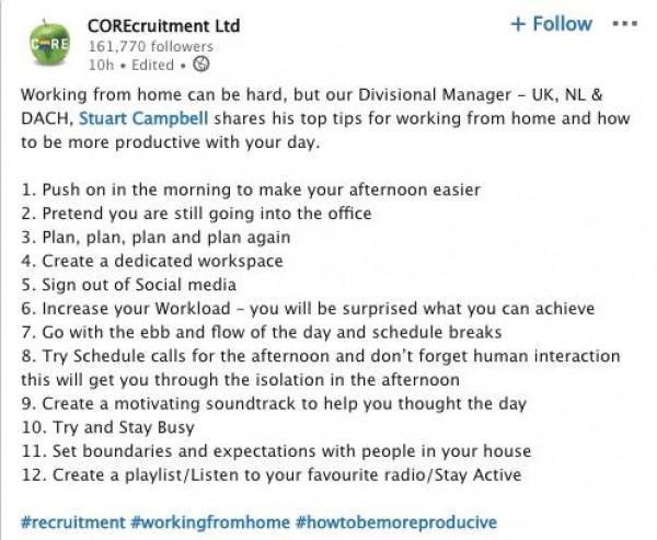 Source: COREcruitment Ltd.(Linkedin)