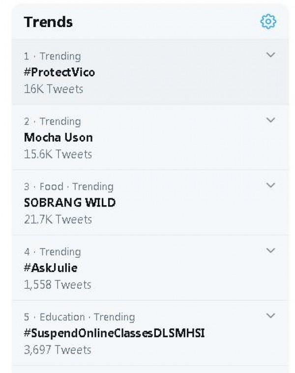 #ProtectVico, top trending sa Twitter