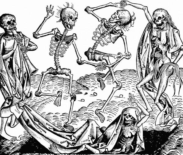 Illustrations from the Nuremberg Chronicle by Hartmann Schedel  The Dance of Death, an allegory inspired by the Black Death, depicts the universality of death   |   wikimedia.org