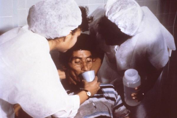 Cholera patient being treated by oral rehydration therapy in 1992  |  Photo by Centers for Disease Control and Prevention and Wikipedia