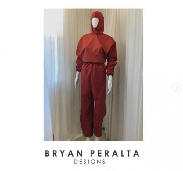 Protective suit and face masks by Bryan Peralta Designs / bryanperaltadesigns (FB)