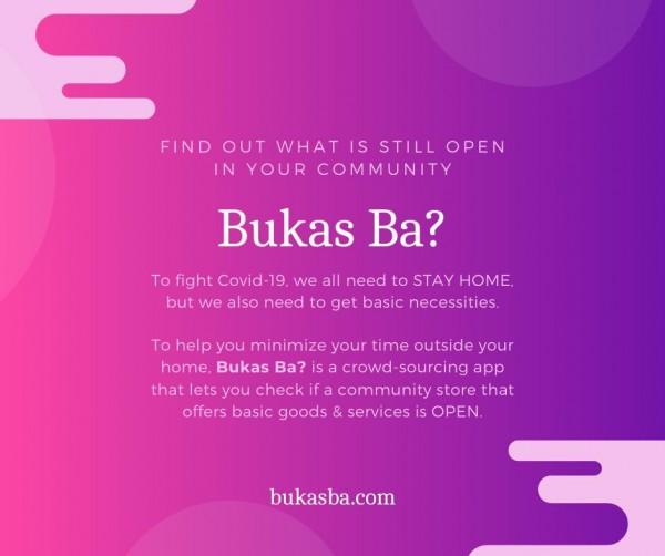 Bukas Ba app shares its mission of helping Filipinos during the enhanced community quarantine / Source: bukasbaph (FB)  