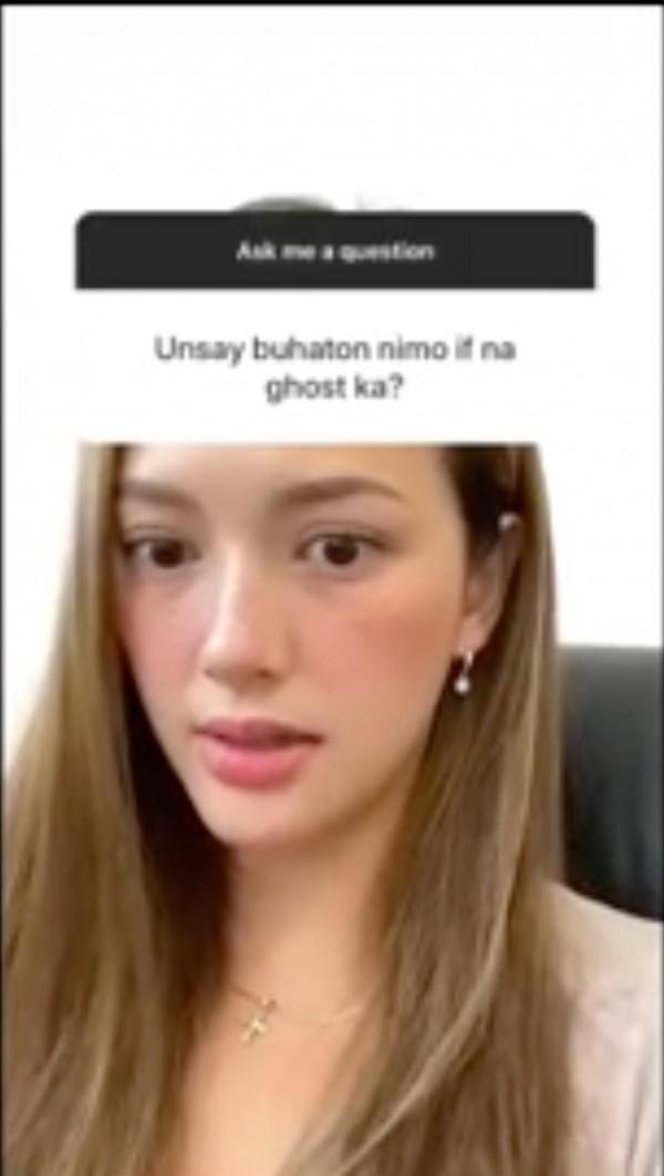 Ellen Adarna answers the question What will you do if you re ghosted by a man Source maria elena adarna IG