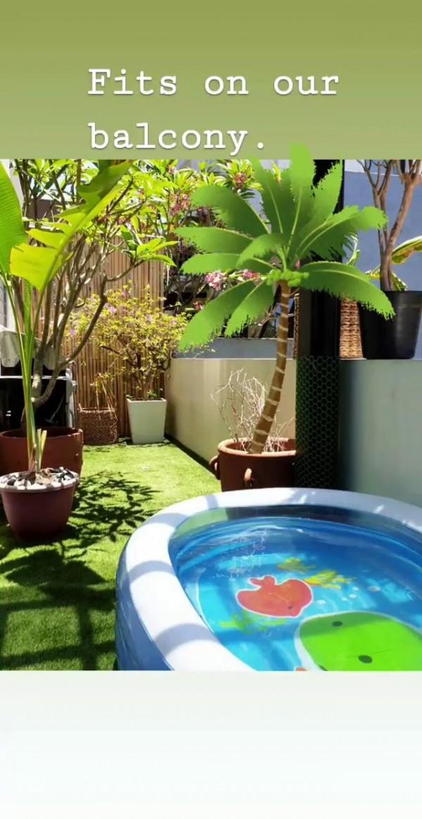 Thylane Bolzicos pool