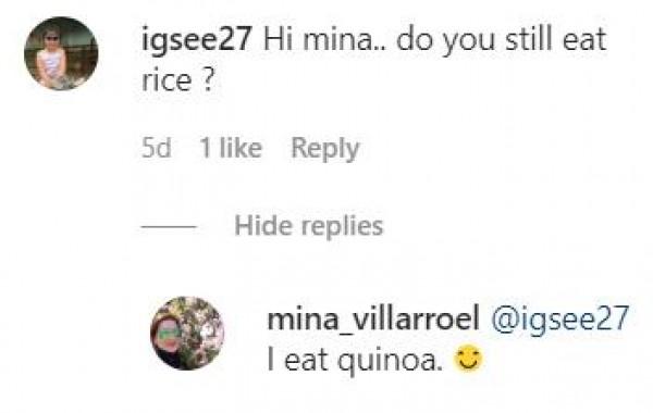 Carmina Villarroel on eating rice