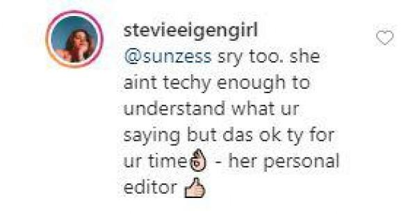 Stevie Eigenmann defends Andi Eigenmann