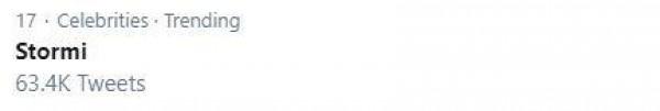Stormi trends on Twitter