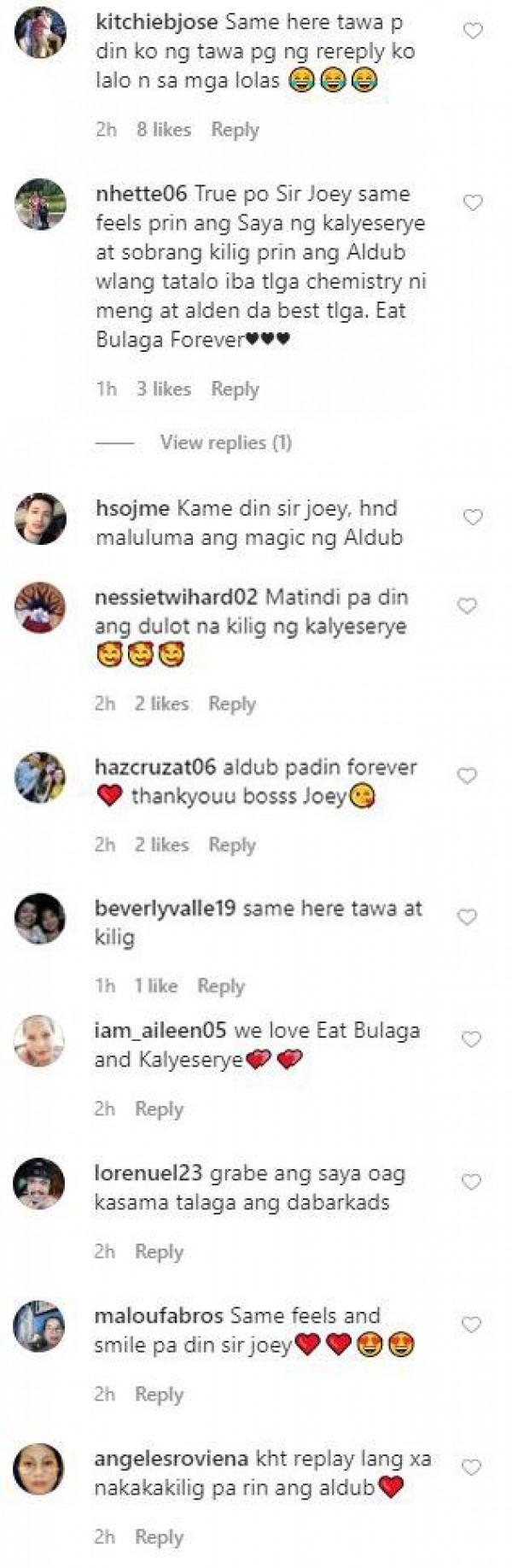 Netizens masaya sa replay ng Kalyeserye