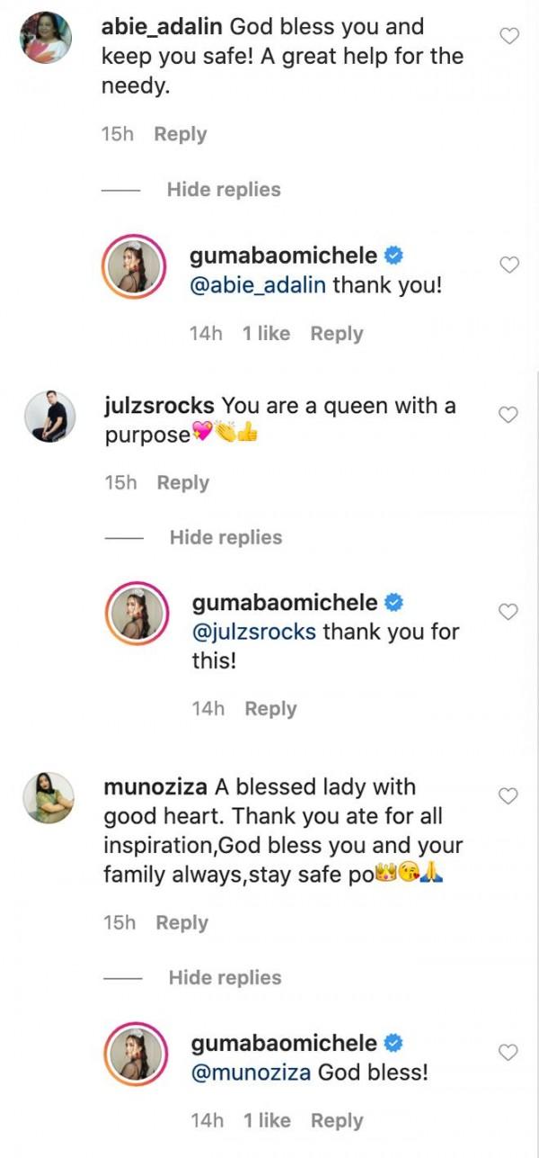 Netizens react to Michele Gumabao s post on Instagram