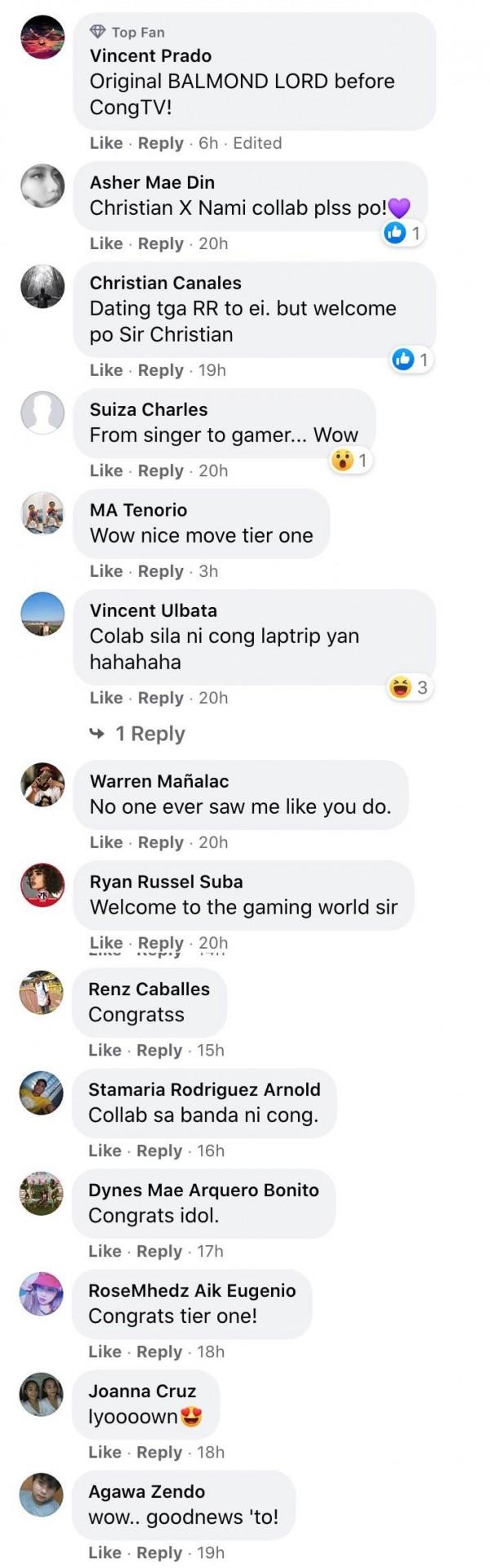 Netizens welcome Christian Bautista in Tier One Entertainment and Amplfy community