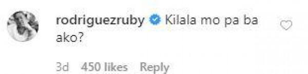 Ruby Rodriguez comments on Alden Richards s IG post