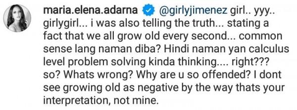 Ellen Adarna s comment to netizen