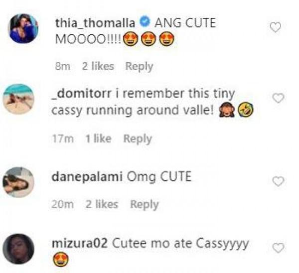 Comments on Cassy Legaspi s throwback photos