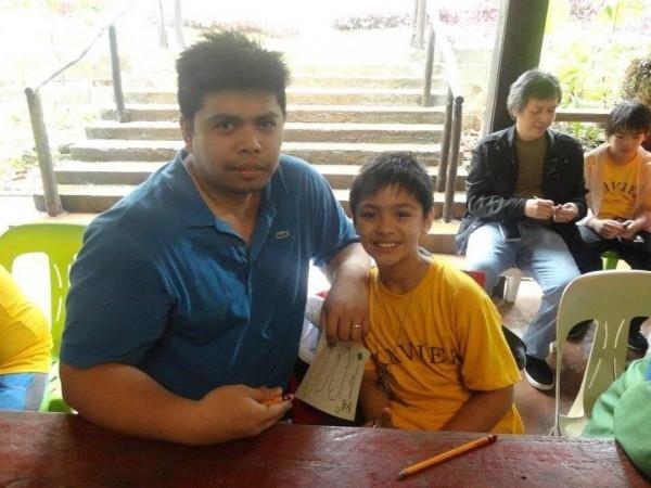 Young Vince Crisostomo with his dad Lawrence