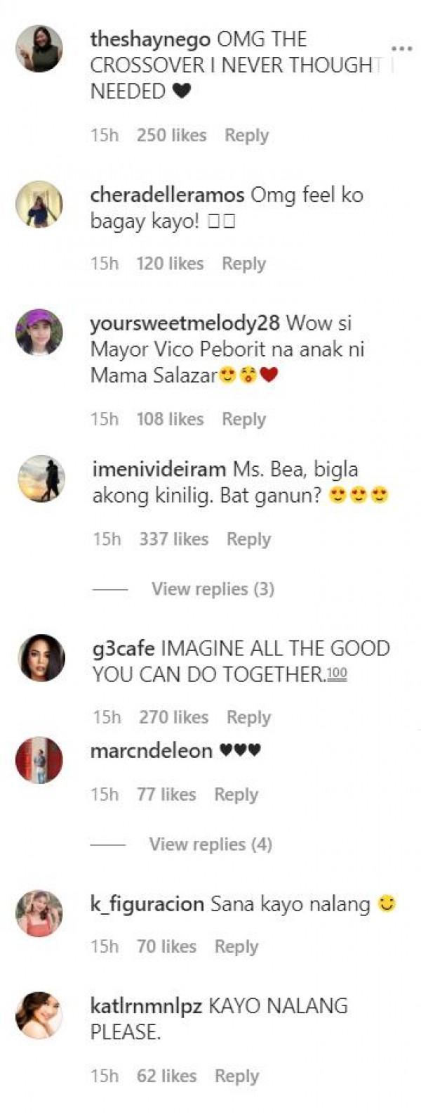 Comments on Bea Alonzo and Vic Sotto